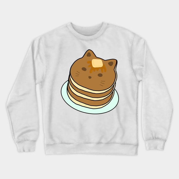 Cat Pancake Kawaii Cute Anime Neko Food Manga Art Logo Crewneck Sweatshirt by Marinaaa010